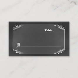 Rustige Chalk Board Wedding Escort Card Plaatskaartje