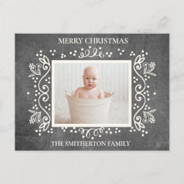 Rustige  Chalkboard-foto voor kerst Feestdagenkaart