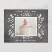 Rustige  Chalkboard-foto voor kerst Feestdagenkaart (Voorkant)