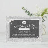 Rustige Chalkboard Wood met rotshaarvis, zaterdag Kaart (Staand voorkant)