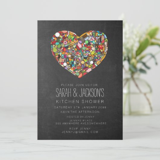 Rustige Chalkbokarbondeparen keukenschoenenpartij Kaart (Staand voorkant)