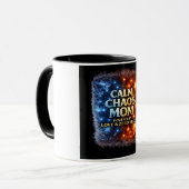 Rustige Chaos Moeder Mok, Grappige Moeder Koffieko Mok (Voorkant links)