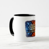 Rustige Chaos Moeder Mok, Grappige Moeder Koffieko Mok (Voorkant links)