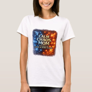 Rustige Chaos Moeder T-shirt, Grappig Moeder Leven T-shirt