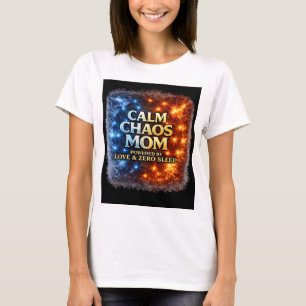 Rustige Chaos Moeder T-shirt, Grappig Moeder Leven T-shirt