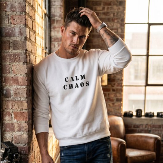 Rustige Chaos - Paradox Crewneck Trui Wit