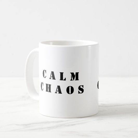 Rustige Chaos - Paradox koffiemok (Voorkant links)
