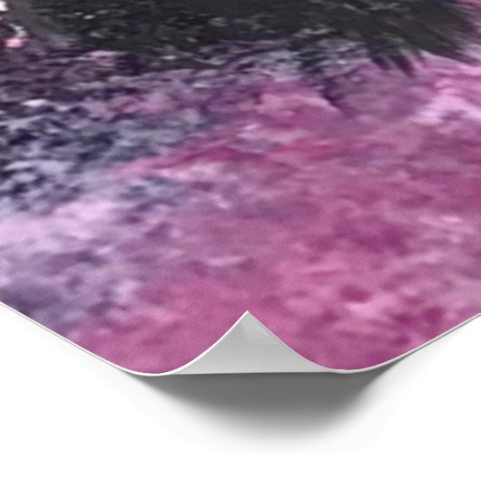 Rustige Cherry Blossoms Love koppel Red Umbrella Poster (Hoek)