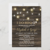 Rustige Chic Barn Wood I Do BBQ Rehearsal Dinner Kaart (Voorkant)