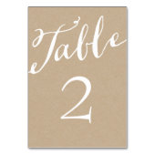 Rustige Chic Calligraphy Table Numbers Kaart (Voorkant)