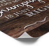 Rustige Chic CHAMPAGNE QUOTE Sign Print (Hoek)