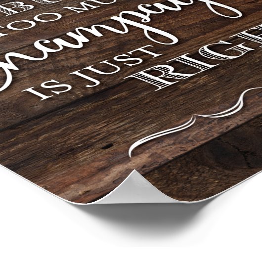 Rustige Chic CHAMPAGNE QUOTE Sign Print (Hoek)