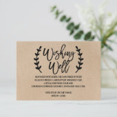 Rustige Chic Faux Kraft Wedding Goed Informatiekaartje (Staand voorkant)