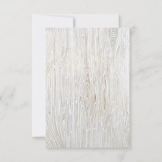 Rustige Chic Gold Wood Wedding RSVP-menuopties RSVP Kaartje (Achterkant)
