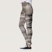 rustige chic SIMPLY LOVED script op barnwood | Leggings (Links)