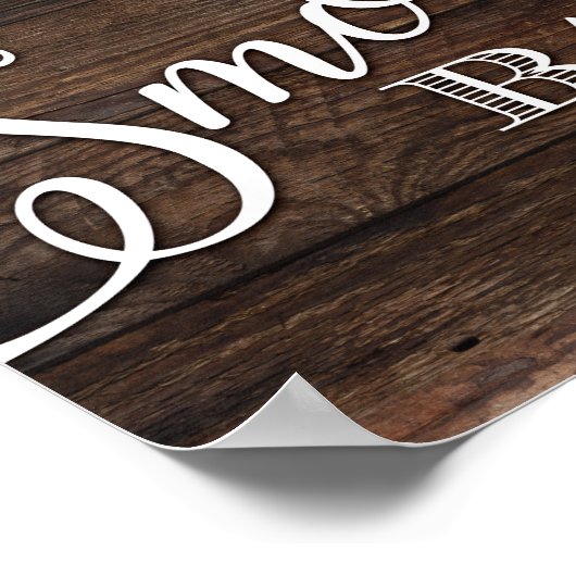 Rustige Chic SMORES BAR Sign Print (Hoek)