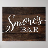 Rustige Chic SMORES BAR Sign Print (Voorkant)