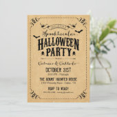 Rustige Chic Spooktacular Halloween Party Kaart (Staand voorkant)
