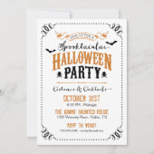 Rustige Chic Spooktacular Halloween Party Kaart (Voorkant)