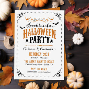Rustige Chic Spooktacular Halloween Party Kaart