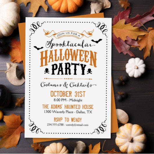Rustige Chic Spooktacular Halloween Party Kaart