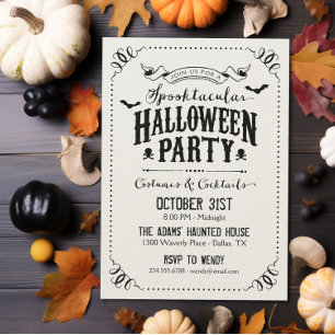 Rustige Chic Spooktacular Halloween Party Kaart