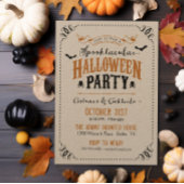 Rustige Chic Spooktacular Halloween Party Kaart