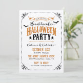 Rustige Chic Spooktacular Halloween Party Kaart (Staand voorkant)