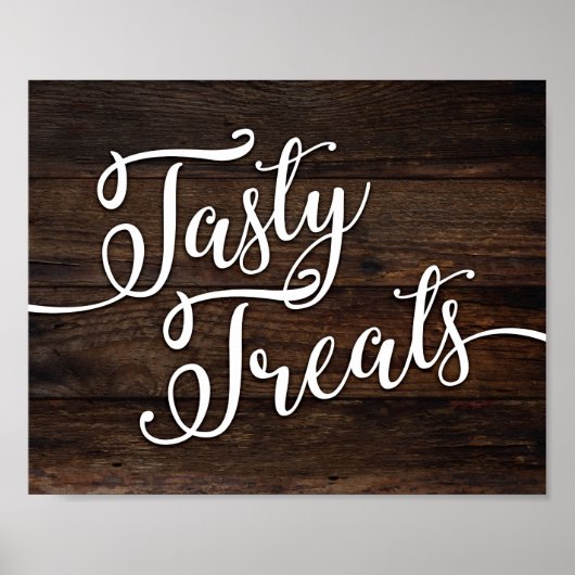 Rustige Chic TASTY TREATS Sign Print (Voorkant)