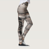 rustige chic TENNESSEE LOVE script op barnwood Leggings (Rechts)