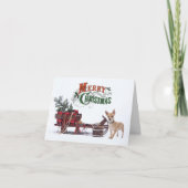 Rustige Chihuahua Kerstmis Feestdagen Kaart (Voorkant)