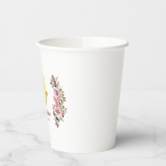 Rustige Chinese bruiloft met dubbel geluk floral Papieren Bekers (Links)