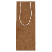 Rustige chocolade en wijnfles wijn cadeautas (Achterkant)