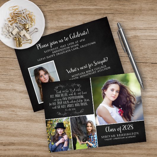 Rustige Christelijke Afstuderen Bijbelfoto Verse Kaart