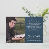 Rustige Christelijke Bijbelverse Afstuderen Foto Kaart (Staand voorkant)