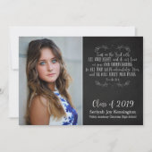 Rustige Christelijke Bijbelverse Afstuderen Foto Kaart (Voorkant)