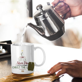 Rustige Christelijke kerstcaroltypografie Koffiemok