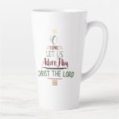 Rustige Christelijke kerstcaroltypografie Latte Mok (Rechts)