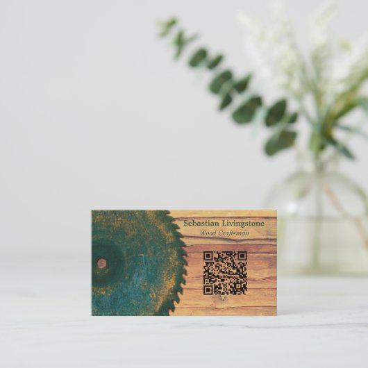 Rustige Circulaire Zw Code van het Hout van de Won Visitekaartje (Staand voorkant)