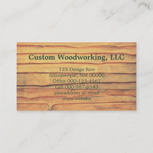 Rustige Circulaire Zw Code van het Hout van de Won Visitekaartje (Achterkant)