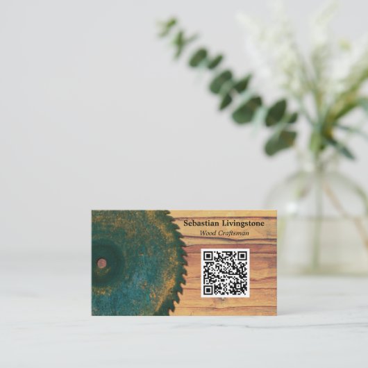 Rustige Circulaire Zw Code van het Hout van de Won Visitekaartje (Staand voorkant)