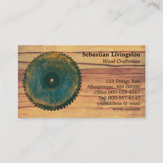 Rustige Circulaire Zw Code van het Hout van de Won Visitekaartje (Voorkant)