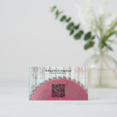 Rustige Cirkelzaag — QR-code voor ambachtsman Visitekaartje (Staand voorkant)