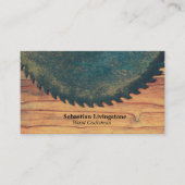 Rustige cirkelzaag visitekaartje (Voorkant)