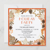 Rustige Citrus Oranje Waterverf Holiday Party Kaart (Voorkant)