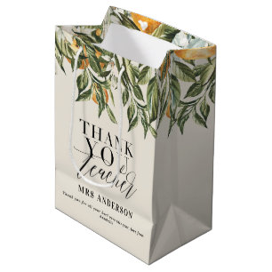 Rustige citrusvruchten oranje botanisch bedankt, l medium cadeauzakje