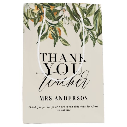 Rustige citrusvruchten oranje botanisch bedankt, l medium cadeauzakje (Voorkant)