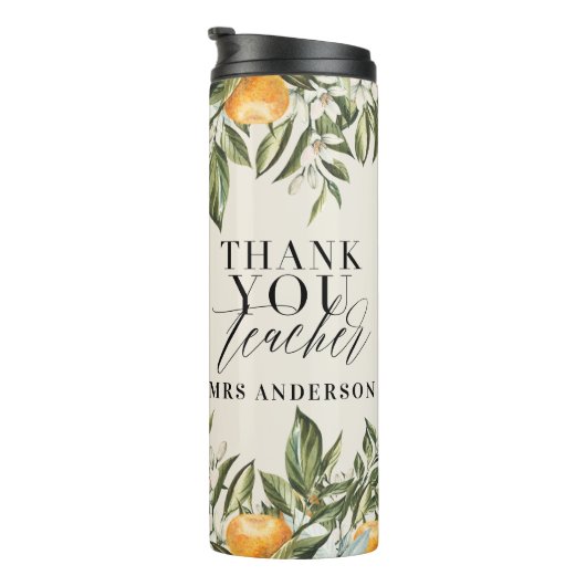 Rustige citrusvruchten oranje botanisch bedankt le thermosbeker (Geroteerd rechts)