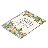 Rustige citrusvruchten vrijgezellenfeest botanisch notitieboek (Linkerzijde)