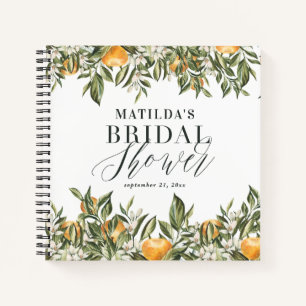 Rustige citrusvruchten vrijgezellenfeest botanisch notitieboek